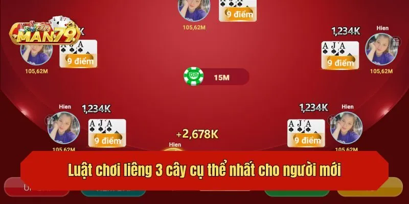 Luật chơi liêng 3 cây cụ thể nhất cho người mới